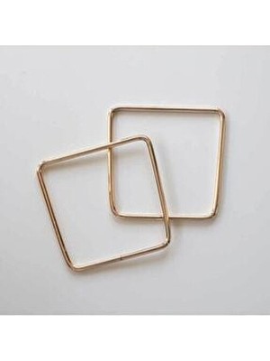 Snc Metal Ev Gereçleri Snc Metal Kare Metal Gold Çanta Sapı Çift Altın Renkli Dayanıklı Yapı ile Ergonomik Tasarım