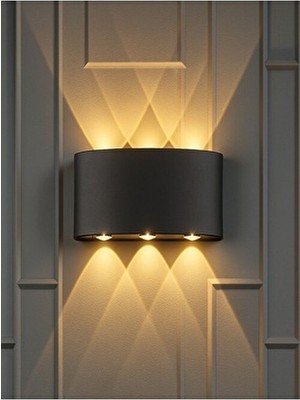 Bs Light Schuar 8011 Haiti Aplik 3+3 Dekoratif Çift Yönlü Aplik 10W 3200K Sarı (Elektrikli)(Pil ile Çalışmaz)