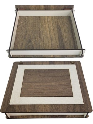 İntora Ahşap Derili Kutu