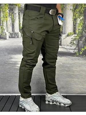 Güray Store Unısex Soft Shell Su Dayanıklı ve Rüzgar Geçirmez Içi Polarlı Kışlık Taktik Pantolon