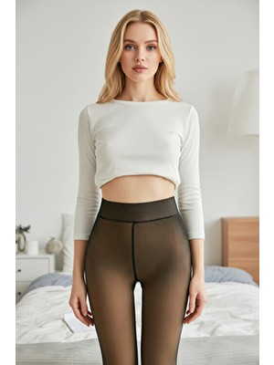  üstün kalite ıçi peluş kalın kışlık polar termal çorap tayt