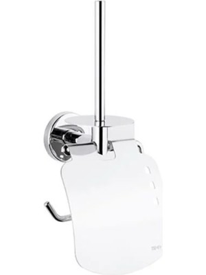 MegaVitrin Tema Mare 304 Kalite Paslanmaz Çelik Kapaklı ve Yedekli Tuvalet Kağıtlığı