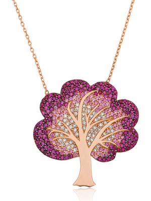 Erseyy 925 Ayar Gümüş Hayat Ağacı Kadın Gümüş Kolye