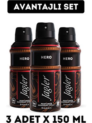 Jagler Hero Erkek Deodorant ( 3 Adet x 150 ml )