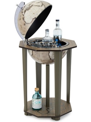 Zoffoli Oktagon Modern Haritalı Dünya Bar 56x100CM