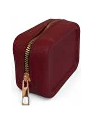 Bavella Silikon Aromatik Kokulu Kare Küçük Makyaj Çantası - El Cüzdanı Bordo