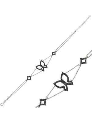 Erseyy 925 Ayar Gümüş Kelebek Bileklik