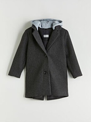 LC Waikiki Hilfa Yeni Sezon Kapüşonlu Kız Çocuk Kaşe Kaban