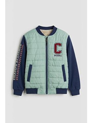 Perendi Erkek Çocuk Içi Peluşlu Nakış Detaylı Kapitone Kolej Ceket – Çağla