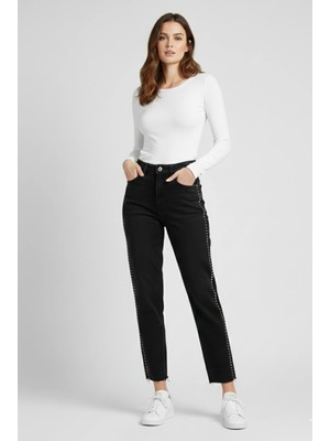 Cemo Yanı Troklu (Zımbalı) Droplu Jean Pantolon