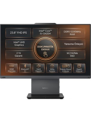 Lenovo Thinkcentre Neo 50A 24 G5 Intel Core I5-13420H 24GB 512GB SSD 23.8" Fdos Dokunmatik All In One Pc 12SC001MTR 002