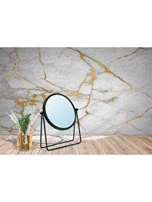 Metal Siyah Makyaj Aynası Anneler Günü Hediyesi