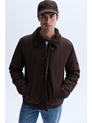 Mudo Pelüş Yaka Mont Ceket