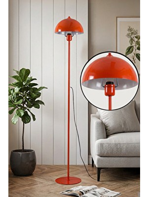 Marrien Luna Tek Ayaklı Turuncu Metal  Lambader  Oturma Odası & Yatak Odası & Salon Lambader