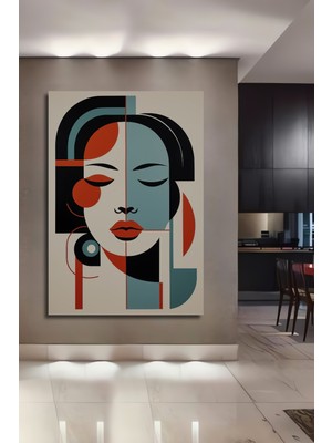 Teona Ahşap Modern Kadın Portresi Yağlı Boya Görünümlü Ahşap Dekoratif Ev,antre,salon,ofis,mutfak Tablo