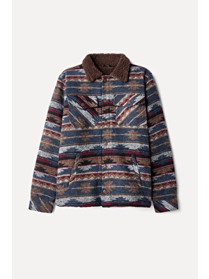 Mudo Regular Fıt Jakarlı Kürk Yaka Ceket