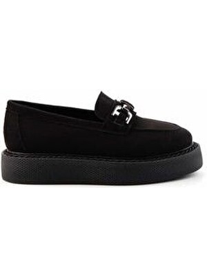 Bambi Siyah Kadın Loafer Ayakkabı K01192180002
