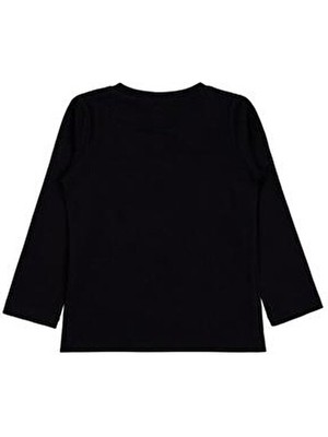 Civil Girls Civil Kız Çocuk Siyah Parti Night Baskılı Sweatshirt Uzun Kollu Regular Fit Tasarım