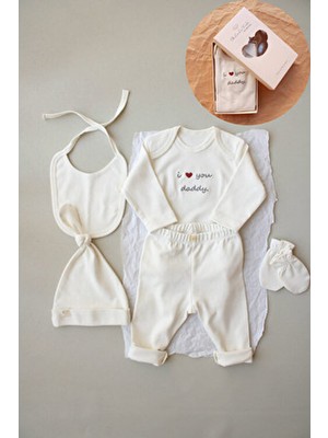 Oh La La Koala Dad Nakışlı 5li Uzun Kollu Yenidoğan Set