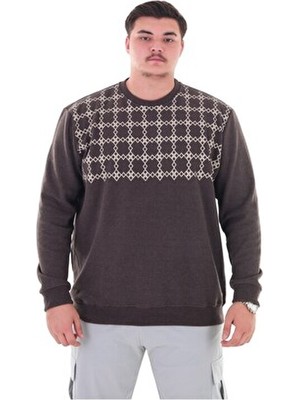 Erkek Büyük Beden 122 KILO-158 Kilo Arası Için Uygun Geniş Kalıp Bisiklet Yaka Pamuklu Selanik Kazak