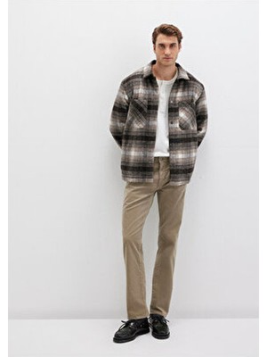 Mavi Martin Koyu Bej Kadife Pantolon 0037888246