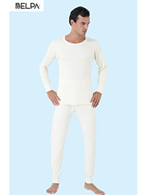 Belpa Ceylanoğlu Beyaz Erkek Interlok Takım Yumuşak Kumaş Özellikleriyle Esnek ve Rahat