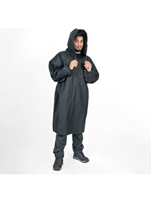 Decathlon Su Geçirmez Panço Yağmurluk - Balıkçılık - Siyah - 100