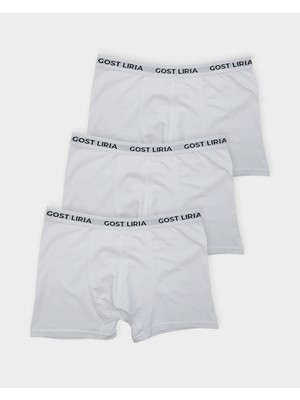 GOST LİRİA Bare Erkek Boxer – 3’lü Paket Beyaz