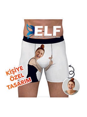 Elf Reklam Kişiye Özel Resim Baskılı Boxer