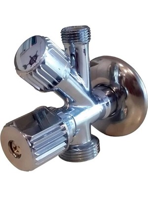 MegaVitrin Tema Dual Çatallı Ara Musluk - Çamaşır/bulaşık Makinesi ve Filtreli Musluk Bir Arada