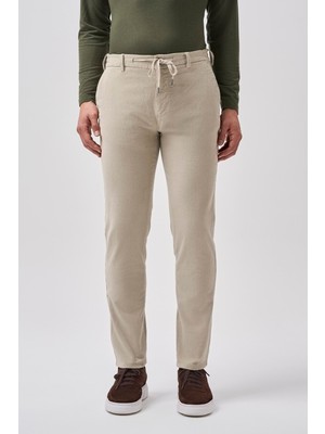 Bisse Bisse Studio Erkek Spor Kadife Pantolon Taş BSPNS25K25507_D60