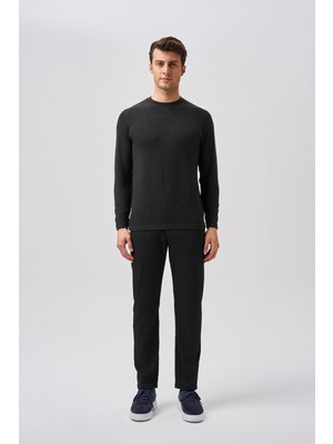 Bisse Bisse Studio Erkek Bisiklet Yaka Triko Sıyah BSTR25506_D99