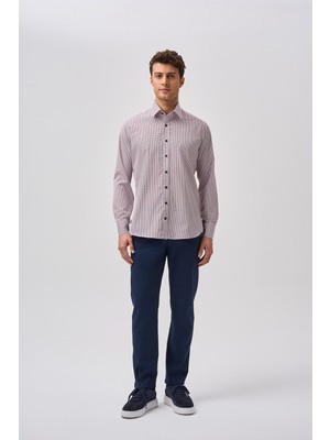 Bisse Bisse Studio Uzun Kollu Regular Fit Erkek Kırmızı Gömlek BSGMEKS252015_E24