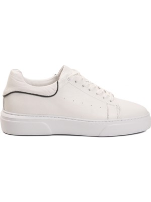 Ayakmod Beyaz Hakiki Deri Erkek Casual Ayakkabı 751025 M