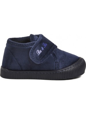 Ayakmod Lacivert Süet Cırtlı Unisex Çocuk Panduf Ba&ba 058999 P
