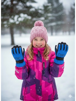 Miniko Kids Kitti 422-017 Kız Çocuk 9-14 Kar Kayak Eldiveni