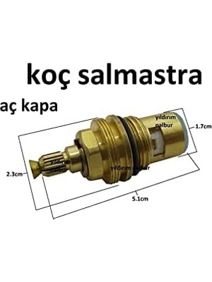 Koç Salmastra Aç Kapa Musluk Içi Salmastıra Sarı Dişli Aç Kapa Model