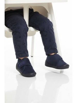 Ayakmod Lacivert Süet Cırtlı Bebek Panduf Ba&ba 058989 B