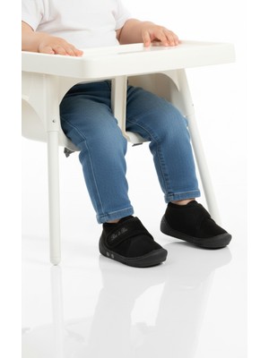 Ayakmod Siyah Süet Cırtlı Bebek Panduf Ba&ba 058989 B