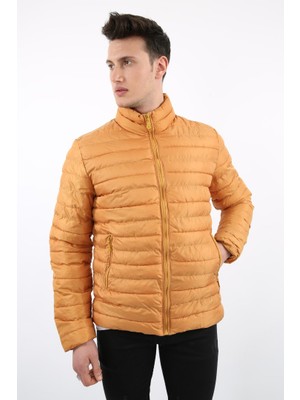 buğrahayalin Kapşonsuz Yan Cepli Erkek Günlük Şişme Mont