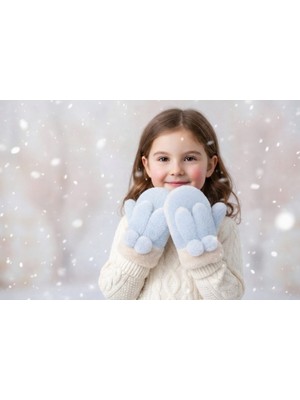 Gigi Giyim Tavşan Kulaklı Peluş Kız Çocuk Eldiven