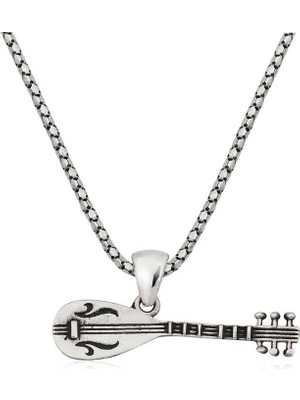Erseyy 925 Ayar Gümüş Saz Erkek Gümüş Kolye