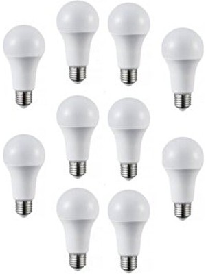 Noas 9W LED Ampul Beyaz Işık E-27 Duylu 10 Adet