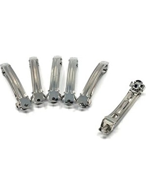 Tahtakaledeyim 10 Adet 8 cm Gümüş Renk Metal Otomatik Toka Boş Süslenmemiş