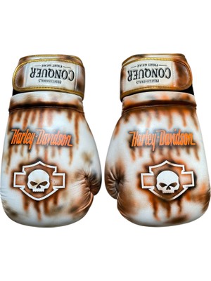 Conquer Custom Made Harley Davidson Deri Boks Eldiveni