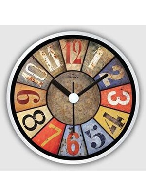 118 Dekoratif Mıknatıslı Buzdolabı Saati -Rengarenkbölmeli-