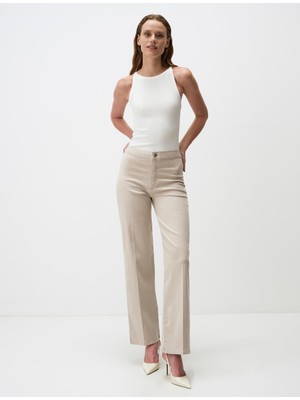 Jimmy Key Taş Normal Bel Ispanyol Paça Dokuma Uzun Pantolon