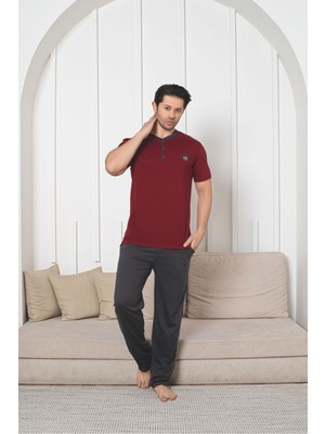 Asel Erkek Pamuklu Örme Cepli Pijama Takımı