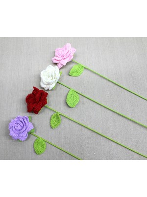 SARVONA El Örgüsü Tekli Gül ALK4973