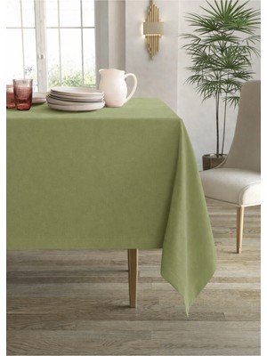 Taç Kadife Dokulu Leke Tutmaz Lüks Masa Örtüsü